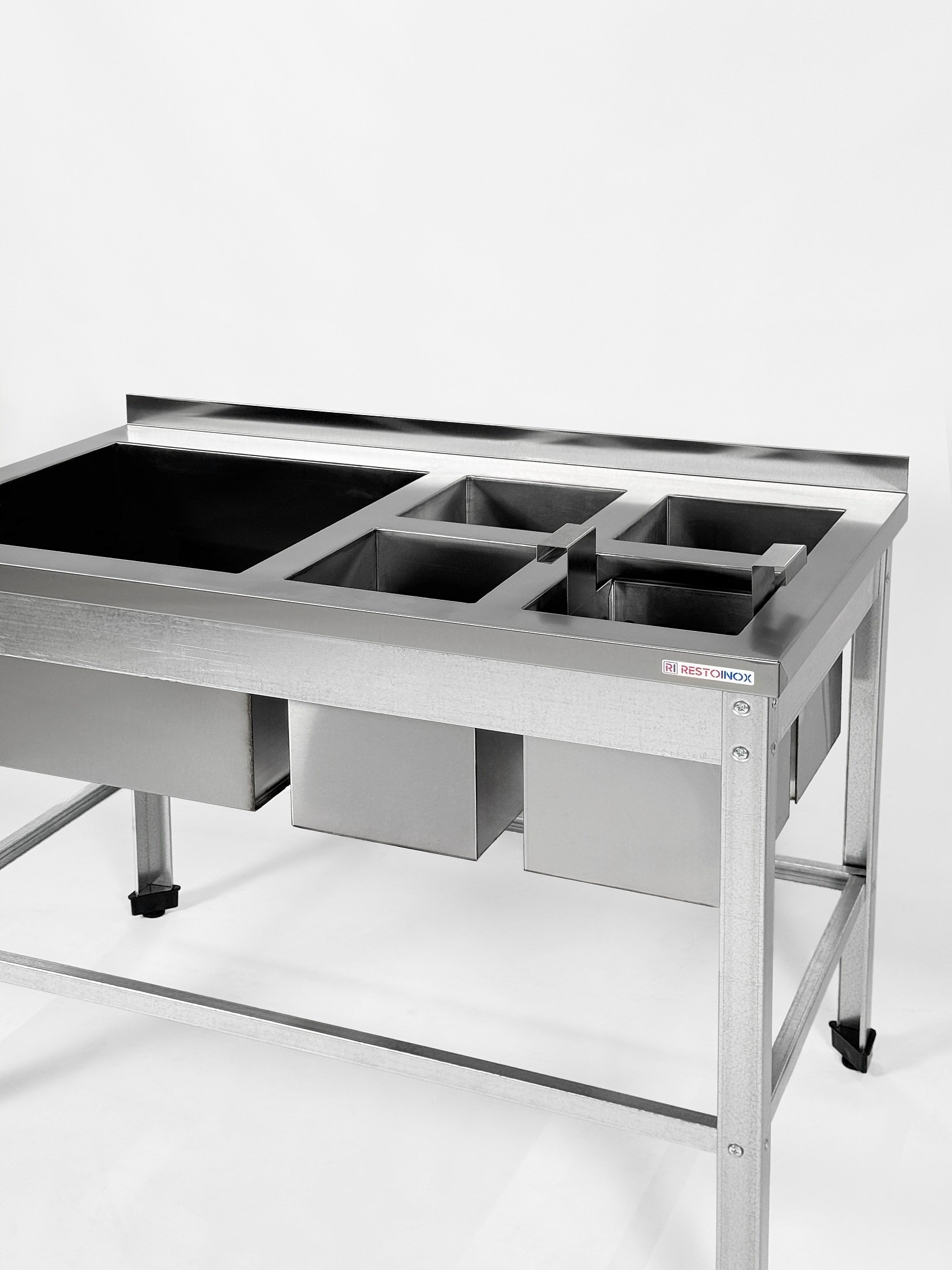 Ванна моечная двойная для мойки яйц RESTOINOX ВМСЯ-1/5-Б-ЭЦ+ВМС-1/5-Б-ЭЦ