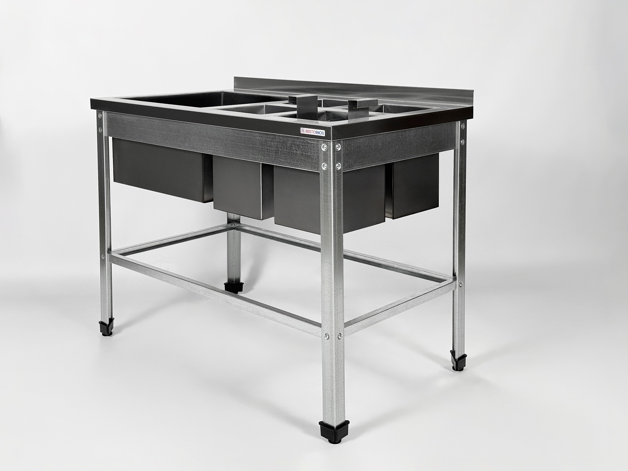 Ванна моечная двойная для мойки яйц RESTOINOX ВМСЯ-1/5-Б-ЭЦ+ВМС-1/5-Б-ЭЦ