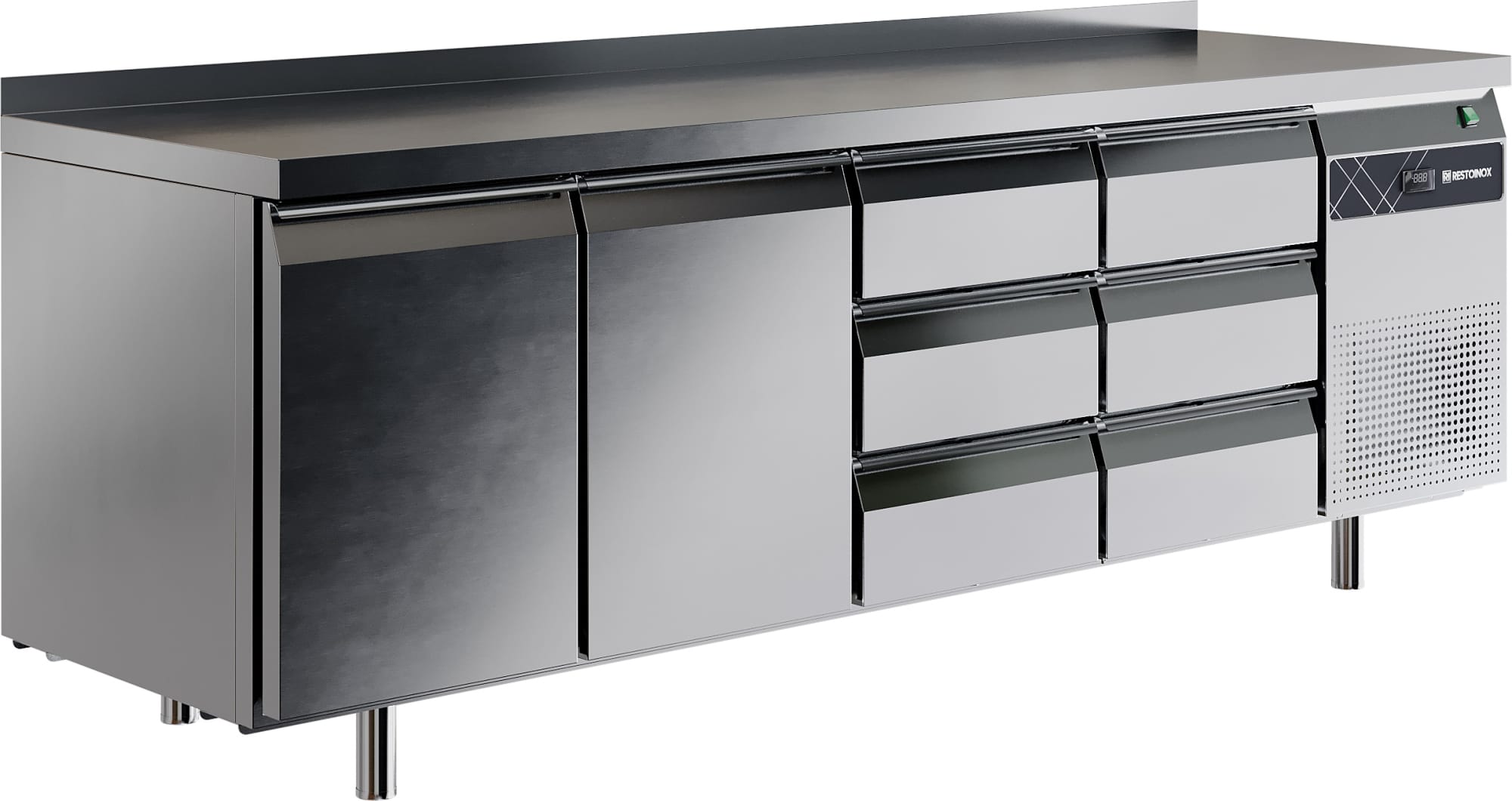 Стол холодильный RESTOINOX SHS-1133GN-B (2 дв.+6 ящ.)