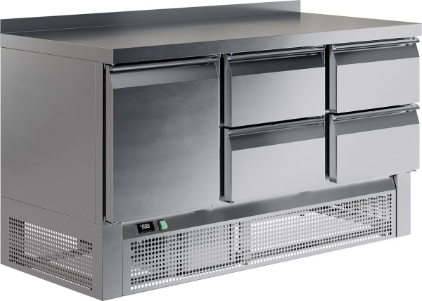 Стол холодильный RESTOINOX SHS-122SNE-B (1 дв.+4 ящ.)
