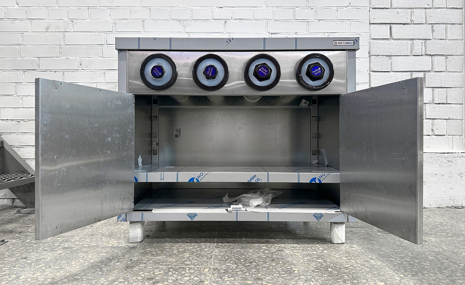 Стол-тумба с диспенсерами для стаканов RESTOINOX СПЗРД4-12/7-Б