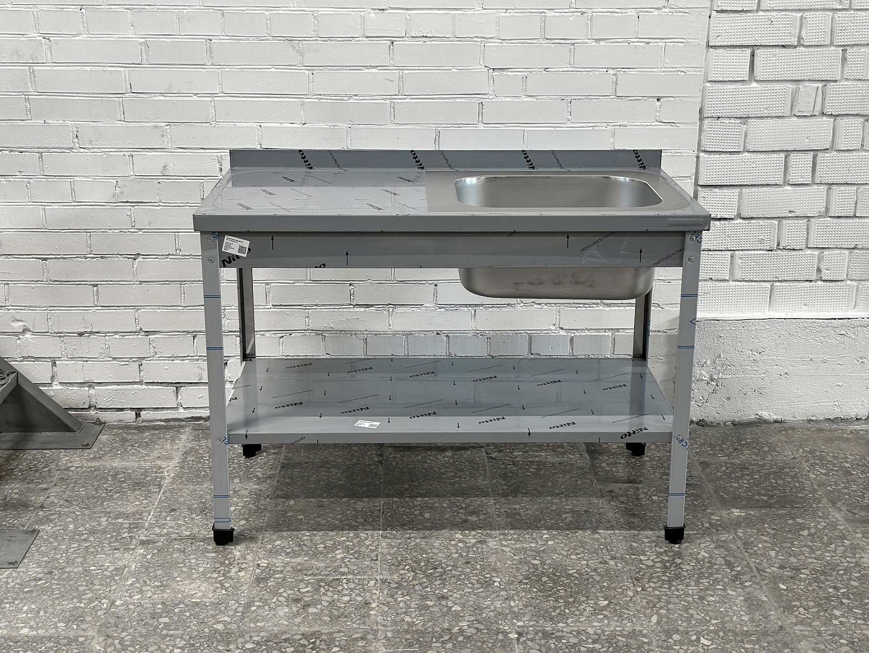 Ванна моечная с рабочей поверхностью RESTOINOX ВМЦР/1-11/7-БПП-ЭН