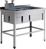 Ванна моечная двойная для мойки яйц RESTOINOX ВМСЯ-1/5-Б-ЭЦ+ВМС-1/5-Б-ЭЦ