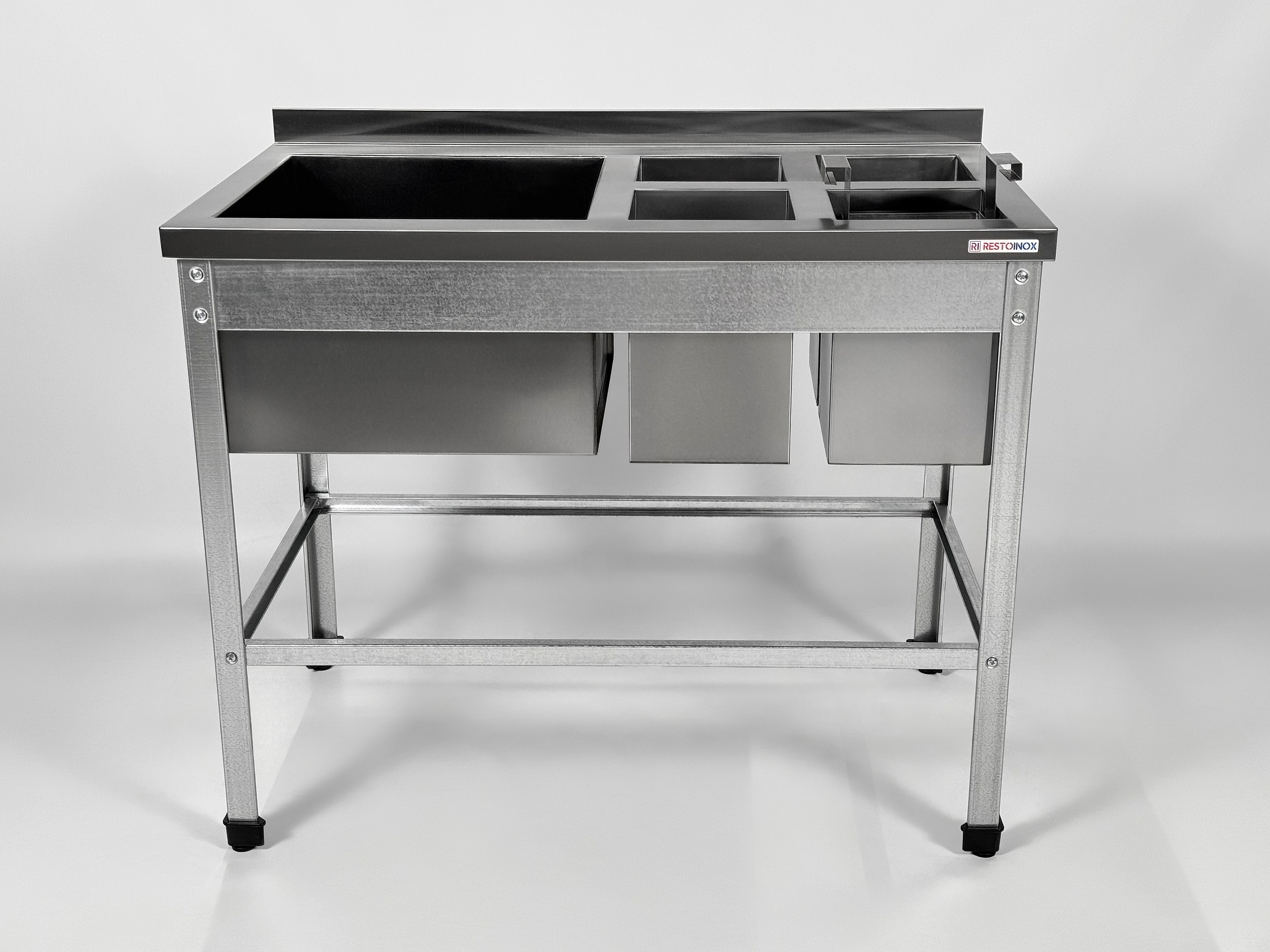 Ванна моечная двойная для мойки яйц RESTOINOX ВМСЯ-1/5-Б-ЭЦ+ВМС-1/5-Б-ЭЦ