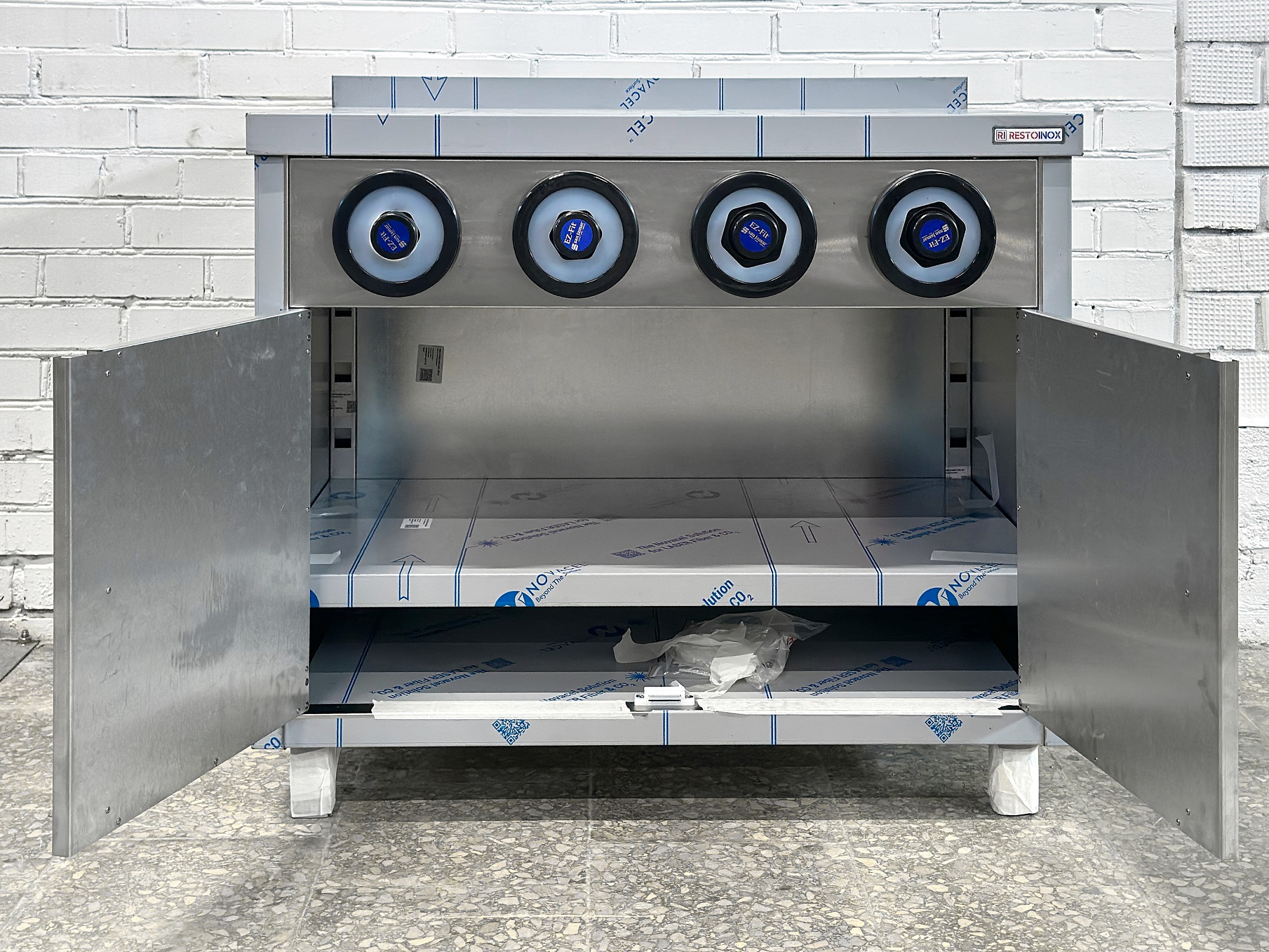 Стол-тумба с диспенсерами для стаканов RESTOINOX СПЗРД4-12/7-Б