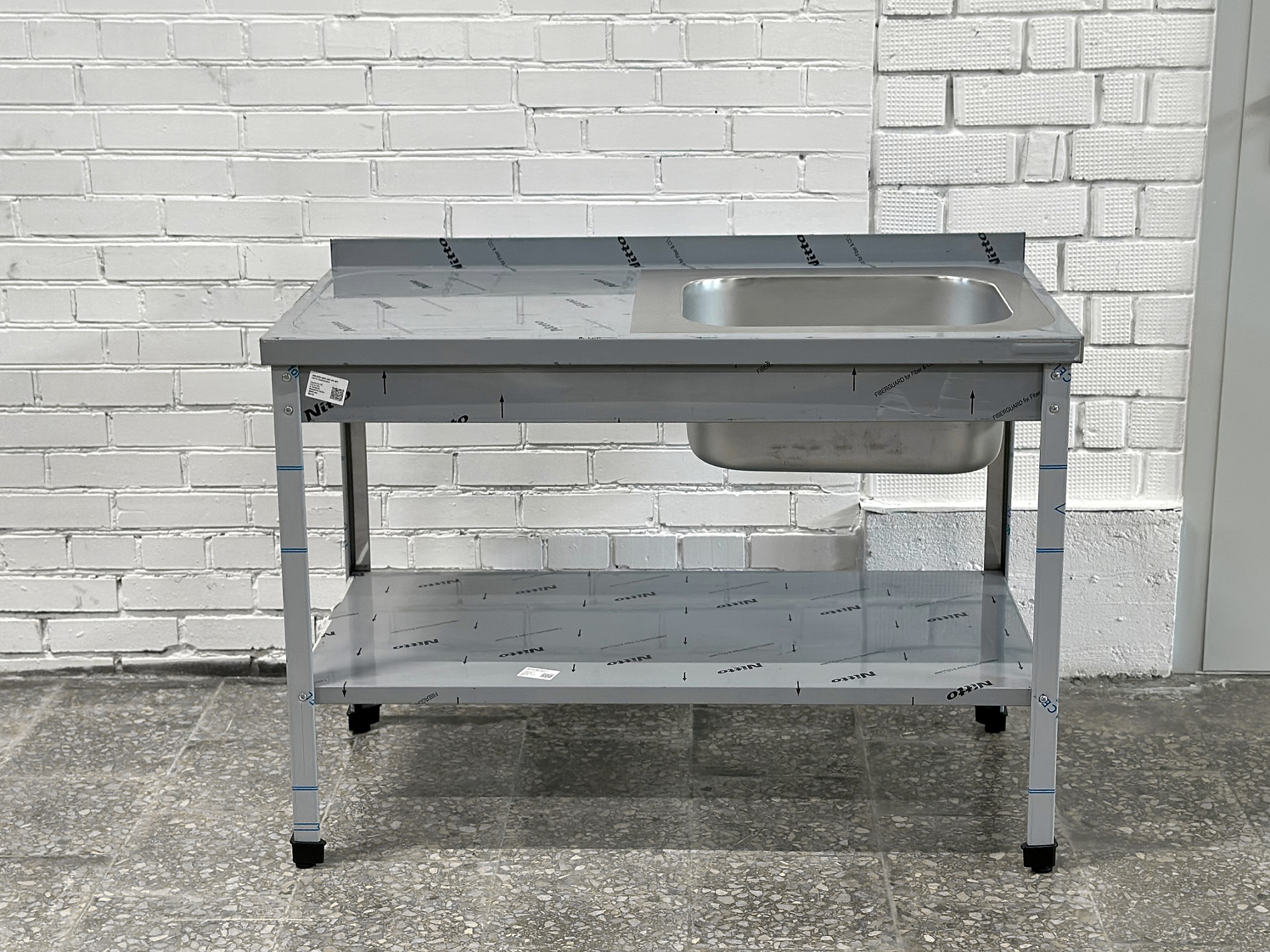 Ванна моечная с рабочей поверхностью RESTOINOX ВМЦР/1-11/7-БПП-ЭН