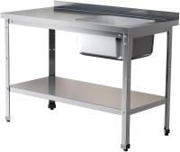 Ванна моечная с рабочей поверхностью RESTOINOX ВМЦР/1-8/7-БПП-ЭН