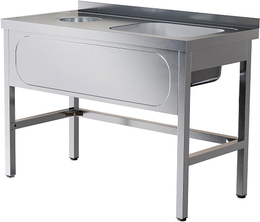 Стол для сбора пищевых отходов с ванной RESTOINOX СПОВЦ/1-14/6-БО-П