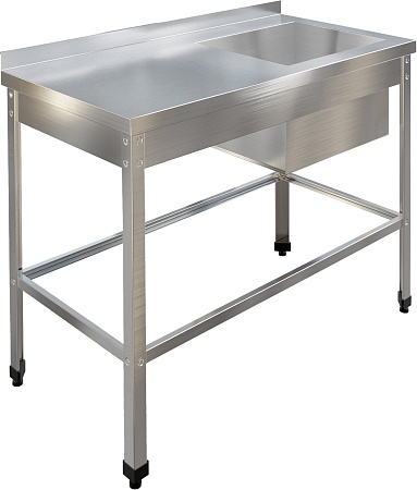 Ванна моечная с рабочей поверхностью RESTOINOX ВМСР/1-14/6-БПО-ЭН