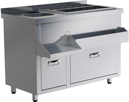 Барная станция RESTOINOX БСЗ1-12/7-02 с ящиками