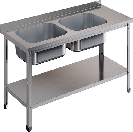 Ванна моечная цельнотянутая RESTOINOX ВМЦ-2/14/7-БПЛ-ЭН