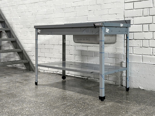 Ванна моечная с рабочей поверхностью RESTOINOX ВМЦР/1-13/7-БПП-ЭН