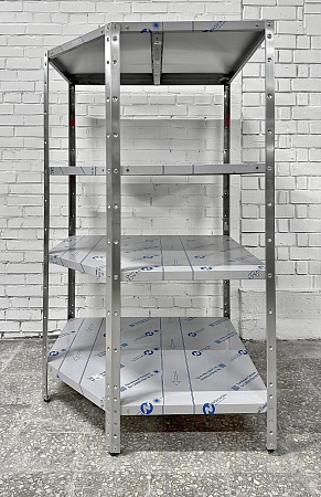 Стеллаж производственный угловой RESTOINOX СТПУ-4/4-ЭН