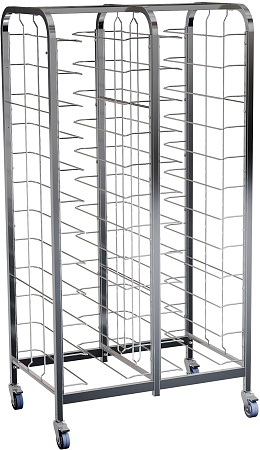 Тележка шпилька RESTOINOX ТШРППР-12х2/360/540 под подносы универсальная на радиусной трубе