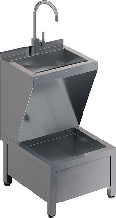 Ванна моечная моповая RESTOINOX ВММРС-2/5/6 с рукомойником