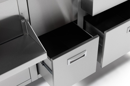 Барная станция RESTOINOX БСЗ1-15/7-05 с ящиками и вертушкой