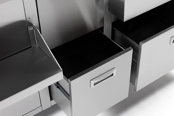 Барная станция RESTOINOX БСЗ1-15/7-05 с ящиками и вертушкой