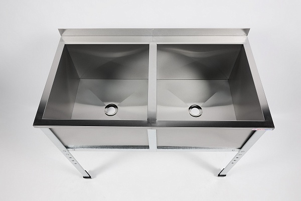 Ванна моечная двухсекционная RESTOINOX ВМС-2/7-Б-ЭЦ