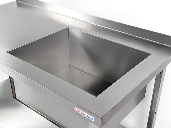 Ванна моечная с рабочей поверхностью RESTOINOX ВМСР/1-15/7-БПП-ЭН