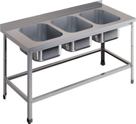 Ванна моечная цельнотянутая RESTOINOX ВМЦ-3/18/7-БО-ЭН