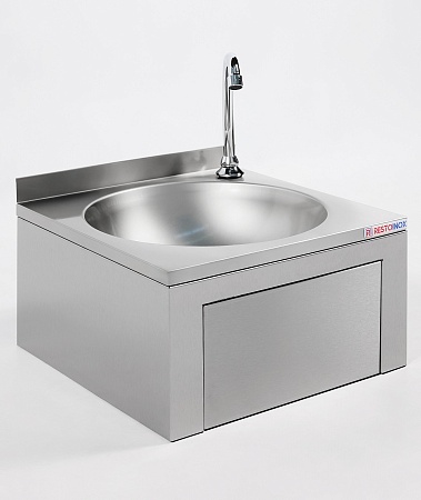 Рукомойник настенный коленный RESTOINOX РНКXГ-40/40-Б
