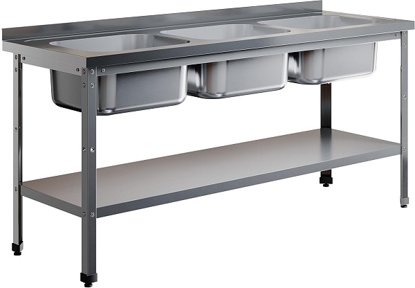 Ванна моечная цельнотянутая RESTOINOX ВМЦ-3/16/6-БП-ЭЦ