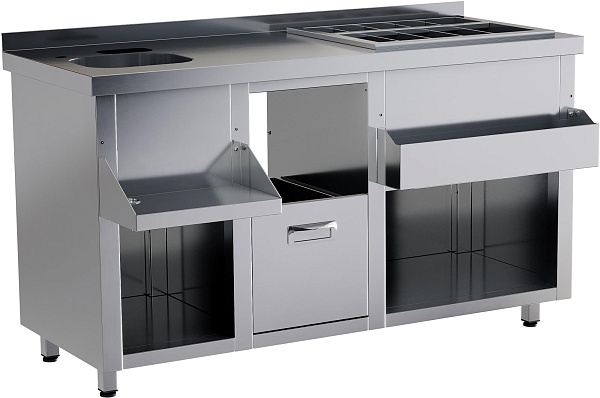 Барная станция RESTOINOX БСЗ1-15/6-03 без ящиков и вертушки