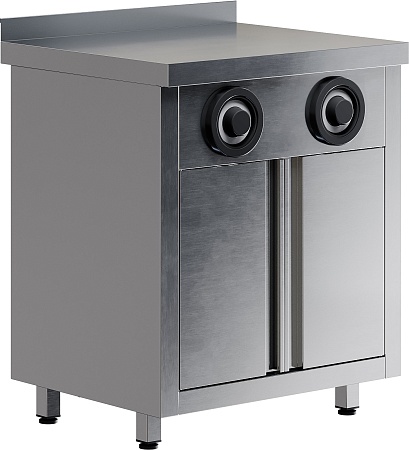 Стол-тумба с диспенсерами для стаканов RESTOINOX СПЗРД2-7/6-Б