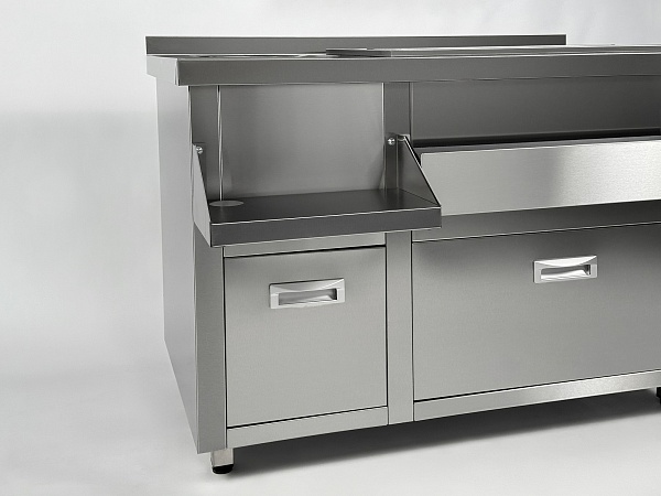 Барная станция RESTOINOX БСЗ1-12/6-02 с ящиками