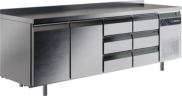 Стол холодильный RESTOINOX SHS-1133SN-B (2 дв.+6 ящ.)