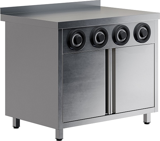 Стол-тумба с диспенсерами для стаканов RESTOINOX СПЗРД4-10/7-Б