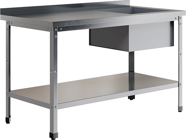 Ванна моечная с рабочей поверхностью RESTOINOX ВМСР/1-15/7-БПП-ЭН