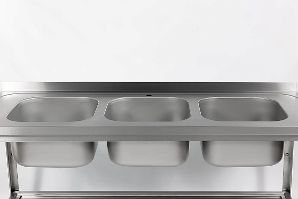 Ванна моечная цельнотянутая RESTOINOX ВМЦ-3/18/7-БО-ЭН