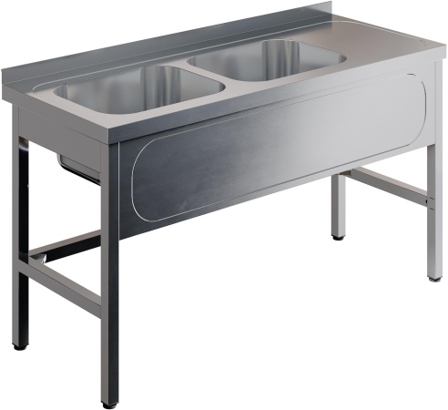 Ванна моечная цельнотянутая RESTOINOX ВМЦ-2/13/7-БЛ
