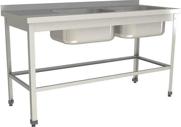 Ванна моечная цельнотянутая RESTOINOX ВМЦ-2/15/6-БОП-ЭН