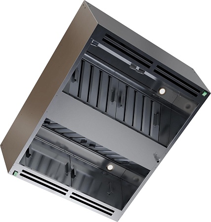 Зонт приточно-вытяжной центральный с подсветкой RESTOINOX ЗПВЦКП-26/14