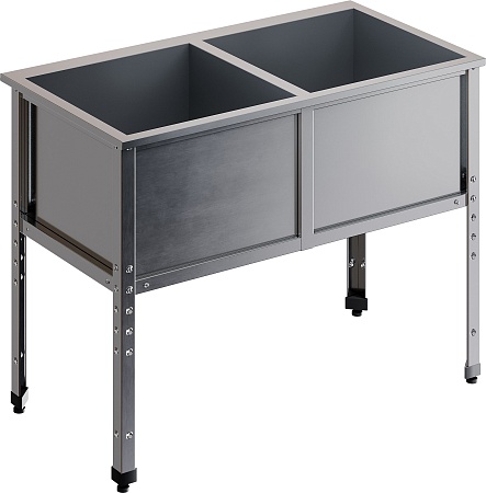 Ванна моечная двухсекционная RESTOINOX ВМС-2/4-ЭЦ