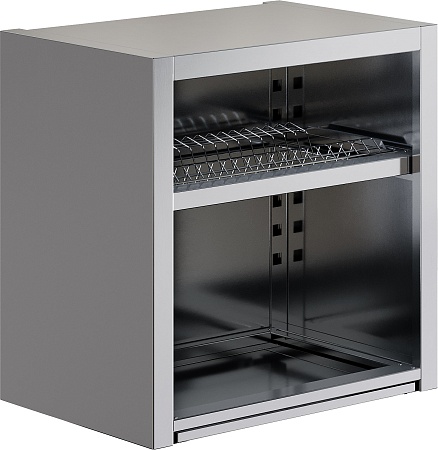 Полка навесная открытая RESTOINOX ПНО-Т-9/4 для сушки тарелок