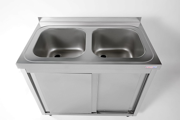 Стол производственный купе RESTOINOX СПЗК2М-12/6-Б с моечной ванной