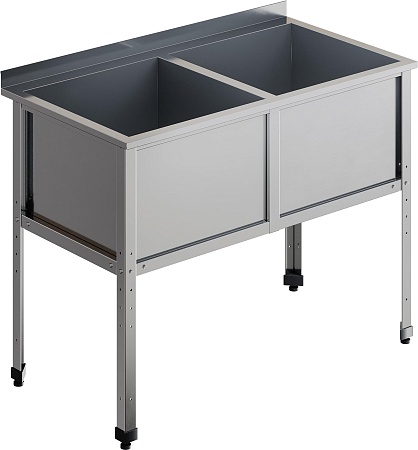 Ванна моечная двухсекционная RESTOINOX ВМС-2/12/7-Б-ЭК