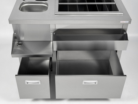 Барная станция RESTOINOX БСЗ1-12/7-02 с ящиками
