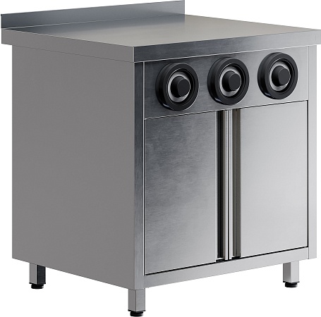 Стол-тумба с диспенсерами для стаканов RESTOINOX СПЗРД3-8/7-Б