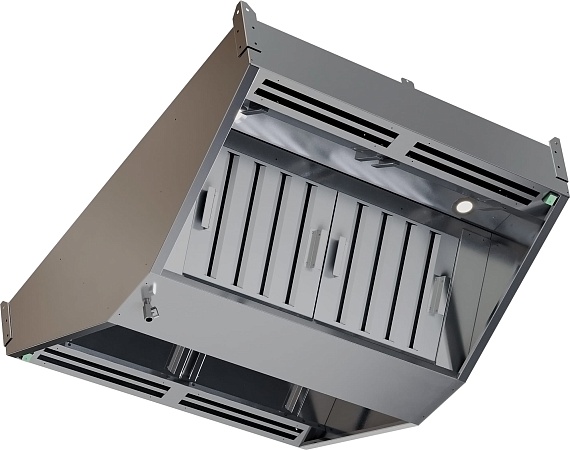 Зонт приточно-вытяжной центральный с подсветкой RESTOINOX ЗПВЦУП-12/20