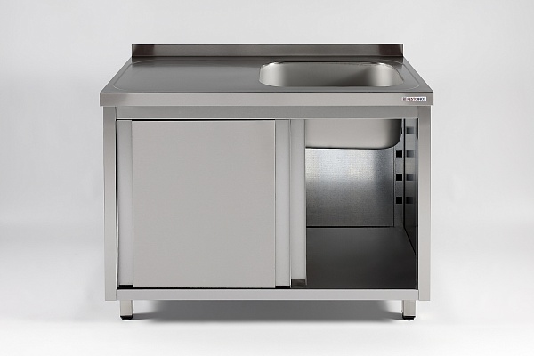 Стол производственный купе RESTOINOX СПЗК1М-13/6-БП с моечной ванной