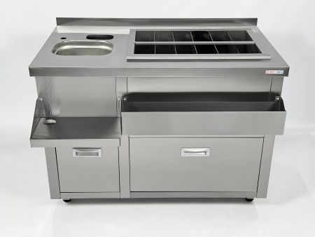 Барная станция RESTOINOX БСЗ1-12/7-02 с ящиками