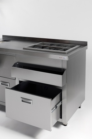 Барная станция RESTOINOX БСЗ1-15/6-05 с ящиками и вертушкой