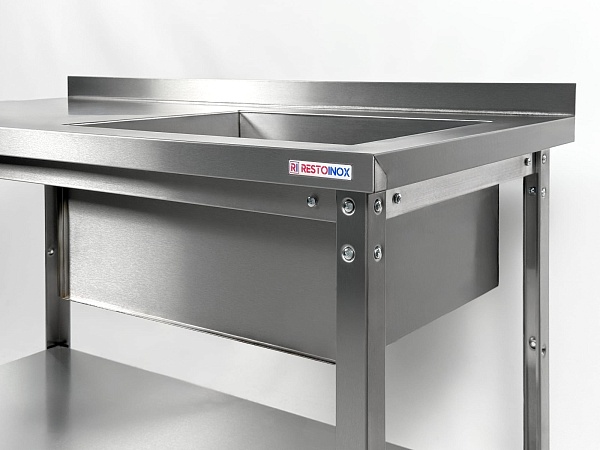 Ванна моечная с рабочей поверхностью RESTOINOX ВМСР/1-14/7-БПП-ЭН