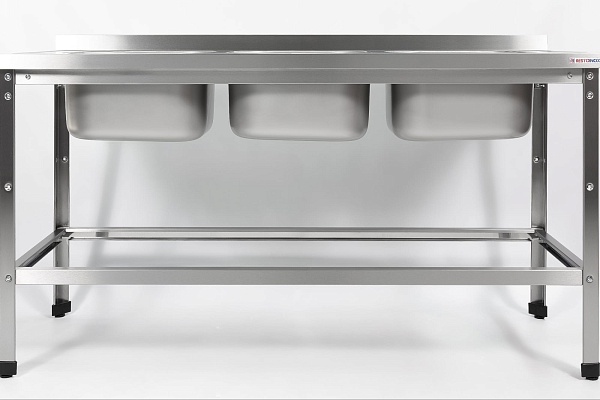 Ванна моечная цельнотянутая RESTOINOX ВМЦ-3/18/7-БО-ЭН