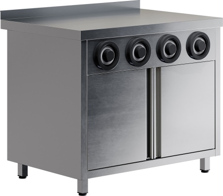 Стол-тумба с диспенсерами для стаканов RESTOINOX СПЗРД4-10/6-Б